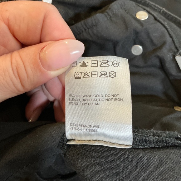 Reformation Cynthia High-Rise Straight Cropped Black Jeans Size 29 - Picture 7 of 9